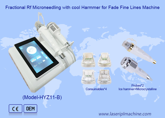 Cold Harmmer Fractional Rf Microneedle 2 ใน 1 เครื่องสําหรับยกใบหน้า