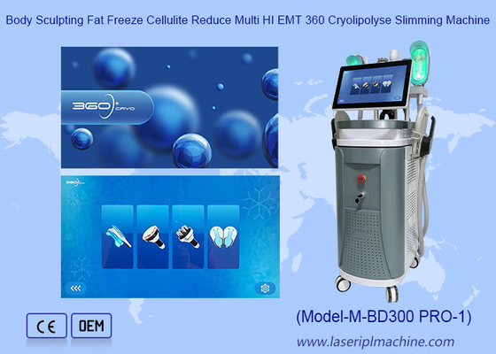 360 Cryo บวก 40K RF วากูม EMS ลดน้ําหนักผิวกระชับ 360 Cryolipolysis และ Emslim
