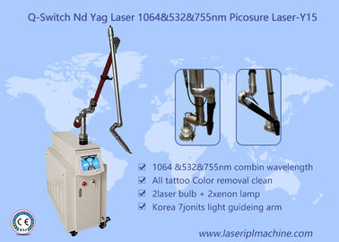 Q Switch ND YAG การกําจัดจุด การกําจัดสี การกําจัดรอยสักด้วยเลเซอร์ Picosecond