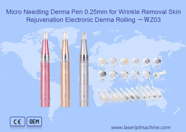 Micro Needling Derma Pen สําหรับการกําจัดริ้วรอย การเยียวยาผิวหนัง Electronic Derma Rolling