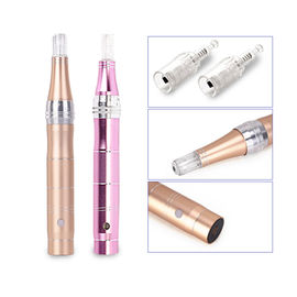 3 สี Derma Pen เครื่องไฟฟ้า 5 ขั้นตอน ชาร์จไมโครเข็ม เครื่องประกอบความงาม