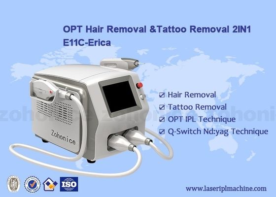 การเยียวยาผิวหนัง E Light Laser อุปกรณ์เครื่อง IPL 2 ใน 1 การรักษาสิว