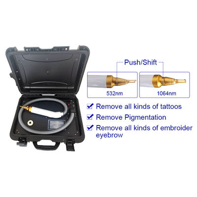 โครงการ Trolley Case 1064nm 532nm 1320nm Q Switch Nd Yag เครื่องกําจัดรอยสักเลเซอร์