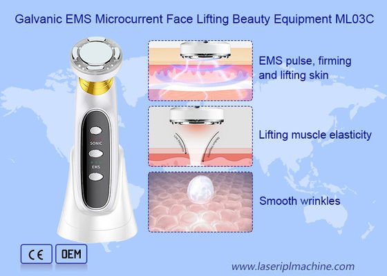 ใช้ในบ้านการสั่นสะเทือนความถี่สูง Ems เครื่องยกกระชับใบหน้า