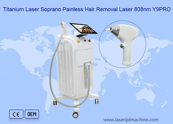 เครื่องกำจัดขนด้วยเลเซอร์ 120J/CM Titanium Laser ไม่เจ็บปวด 808