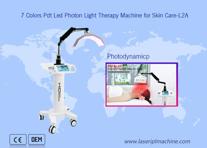 7 สี Pdt Led Photon Therapy เครื่องเสริมความงามหน้าสําหรับดูแลผิวหนัง