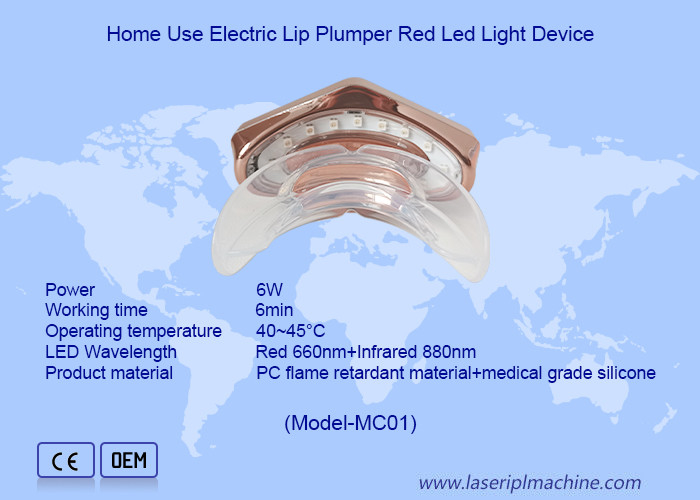 อุปกรณ์รักษาแสงแดง LED แบบเล็ก ชาร์จ USB การดูแลริมฝีปากซิลิโคน
