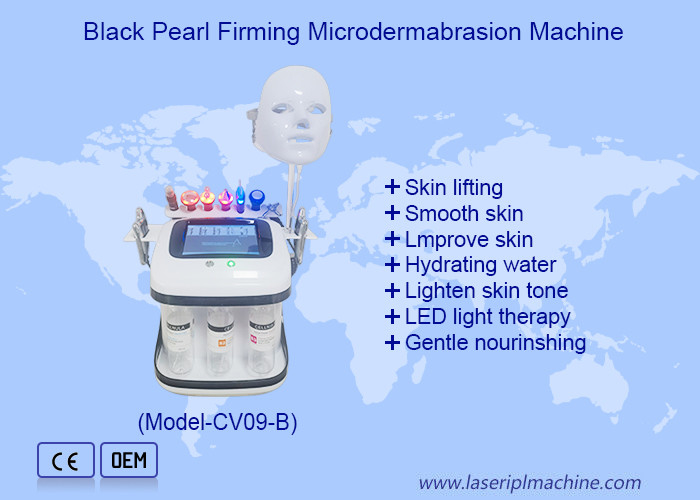 Black Pearl Aqua Peel RF Ultrasonic Oxygen Bubble Hydro Microdermabrasion เครื่องทําความสะอาดลึก