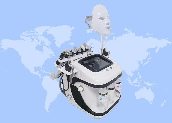 9 ใน 1 การดูแลผิวหนัง การกําจัดรอยขน Aqua Peel Hydro Jet Peeling Rf Microdermabrasion เครื่องทําหน้า