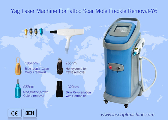 อุปกรณ์กำจัดรอยสักแบบมืออาชีพ 6hz Q Switched Yag Laser Ipl Beauty Machine
