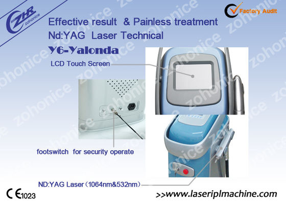ราคาดี เครื่องกําจัดรอยสักด้วยเลเซอร์แนวตั้ง Q switch Nd Yag Laser With High Energy ออนไลน์