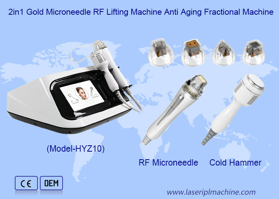 2in1 ทอง MicroNeedle RF ยกเครื่องจักร Anti Aging เครื่องจักรส่วน