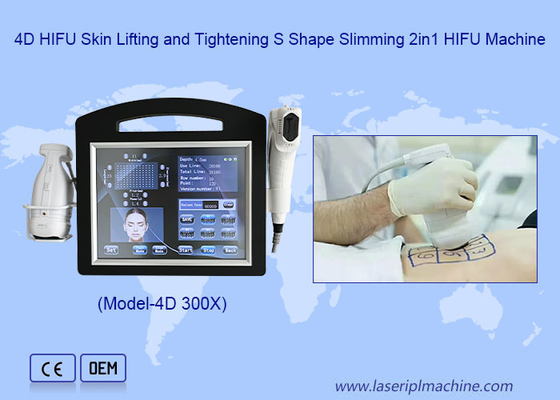 2 ใน 1 ลิโปโซนิกร่างกายรูปแบบใบหน้าผิวลิสต์ผิวขนออกเครื่อง Hifu 4d